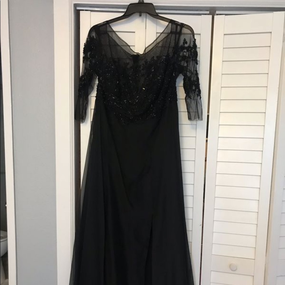 Black custom gown